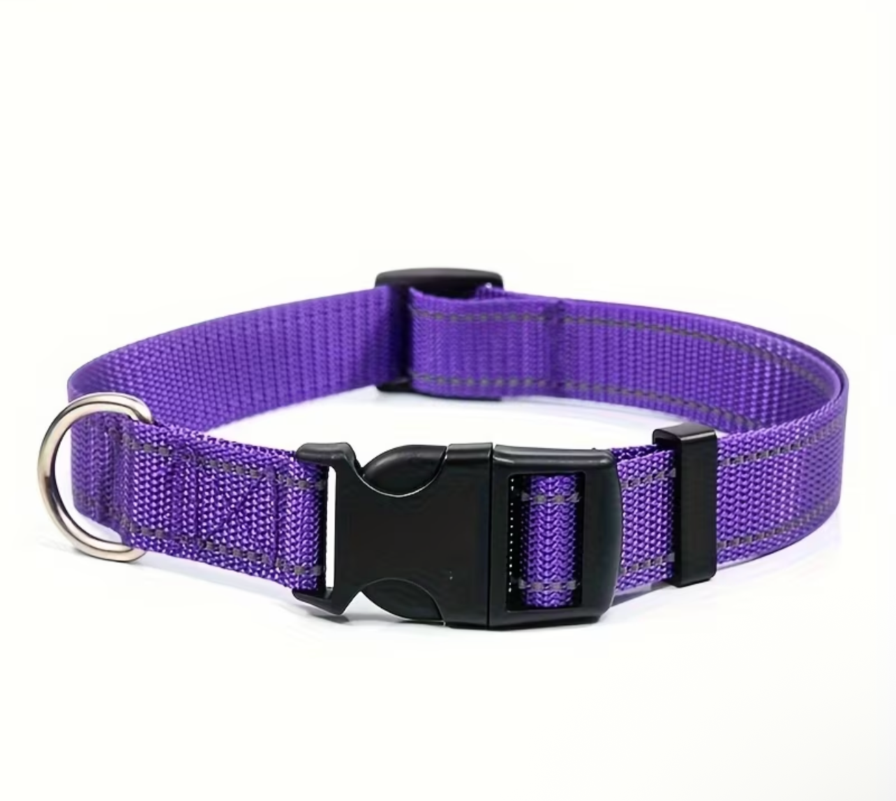 1ct Flat Reflective Dog Collar