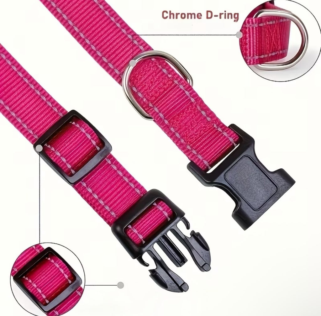 PACK OF 5 Reflective Flat Collars