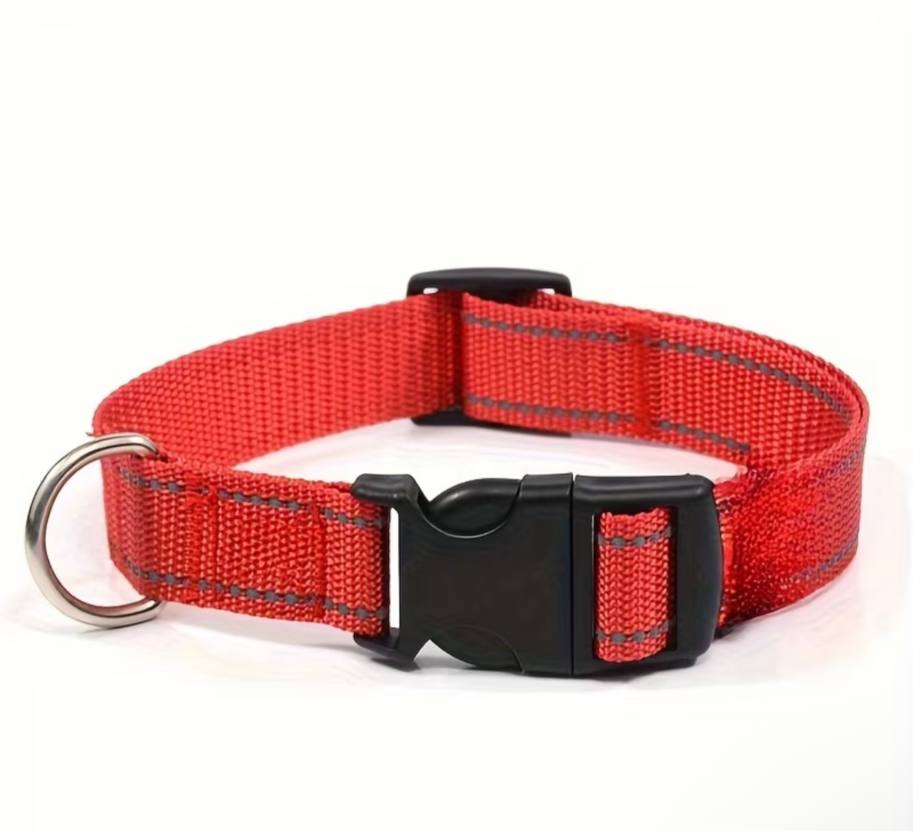 1ct Flat Reflective Dog Collar