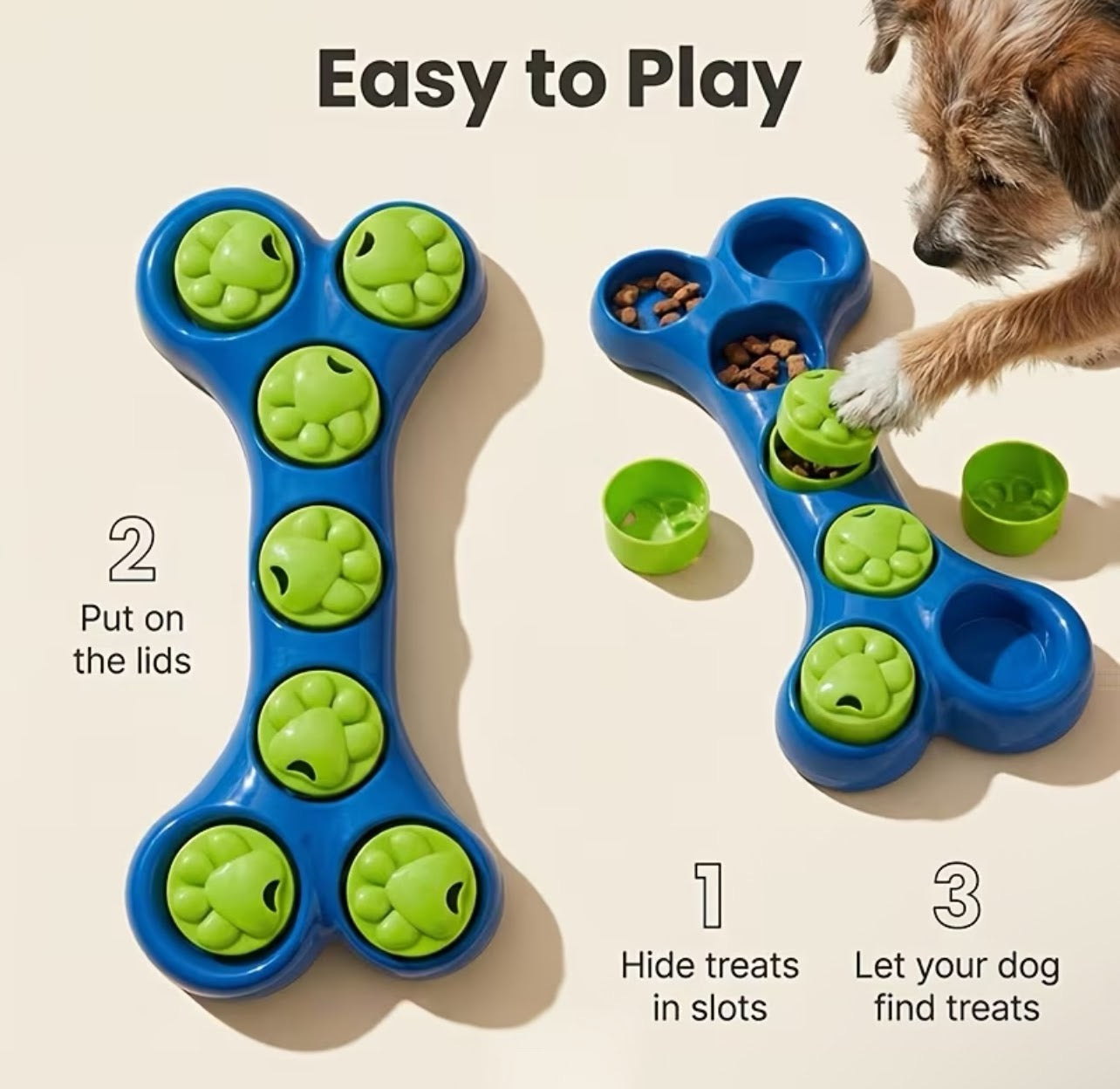1ct Slow Feeder Bone Puzzle Toy