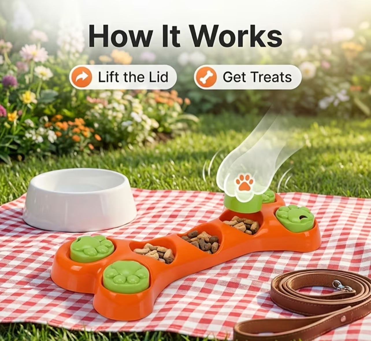 1ct Slow Feeder Bone Puzzle Toy