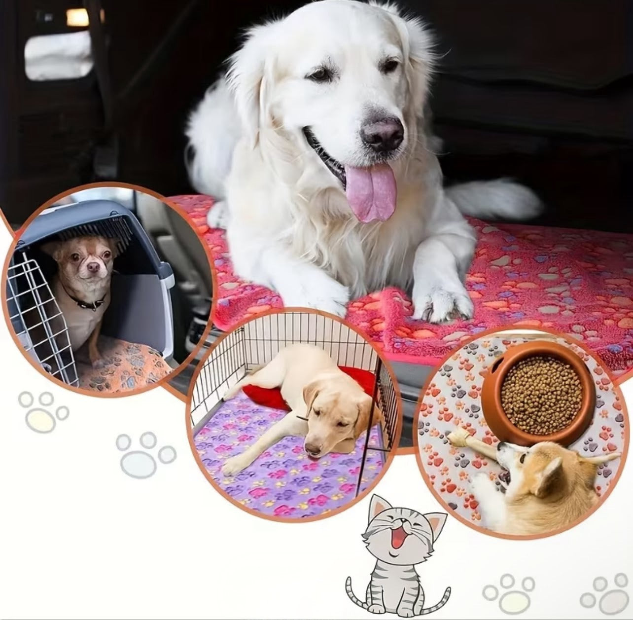 Soft Flannel Pet Blankets for Dogs And Cats