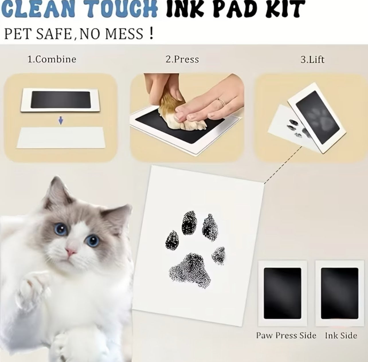 1ct Pet Friendly Paw Print Pad