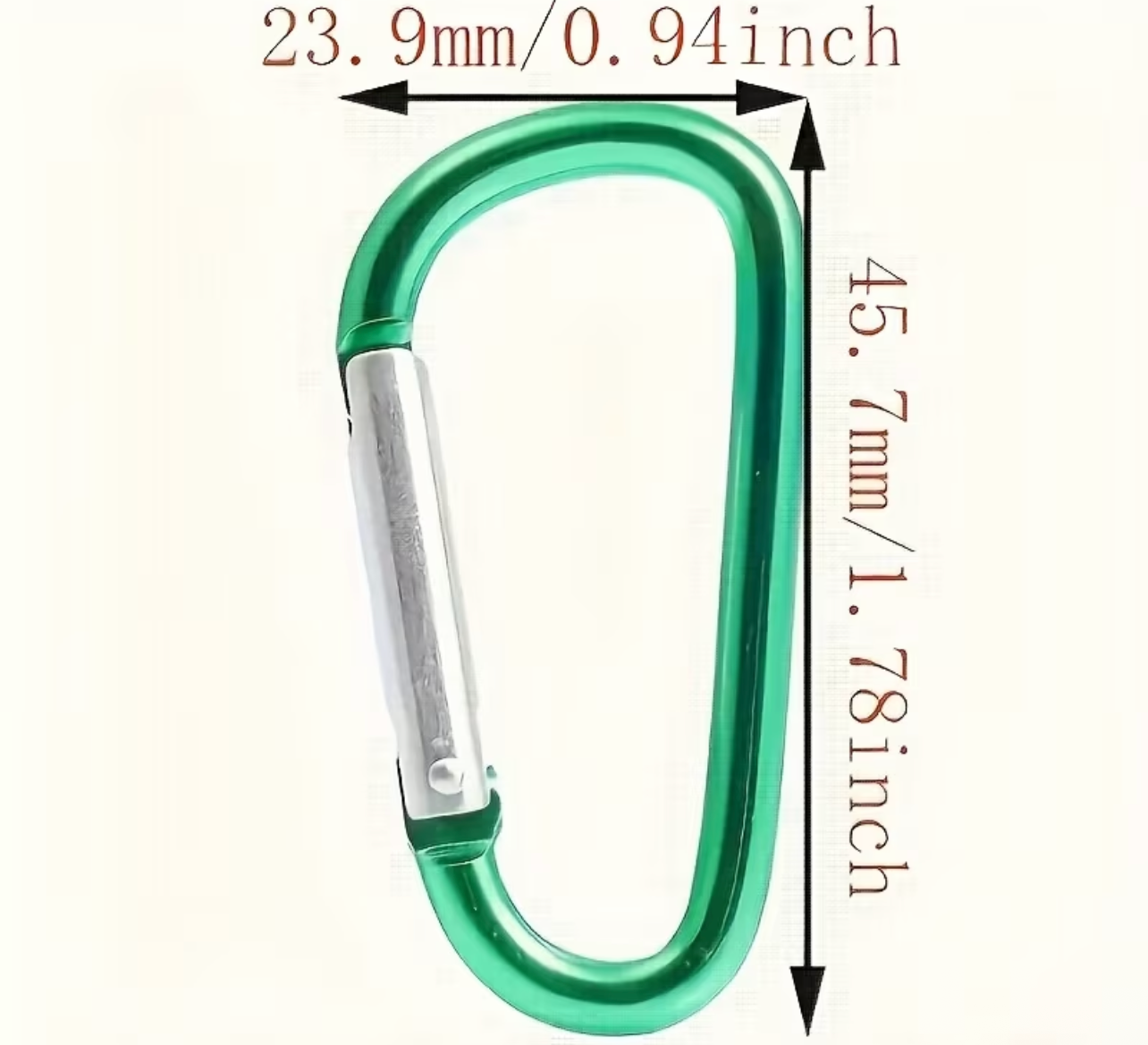 10 piece Random Color Carabiner Clips